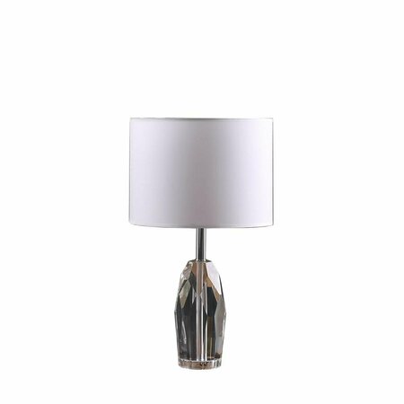 ORE INTERNATIONAL 19 in. Dodecahedron Solid Crystal Prism Table Lamp HBL2473